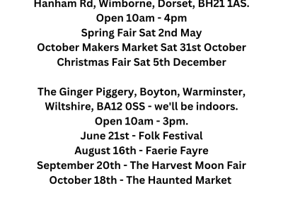 Craft Fairs 2026 – sorted by location