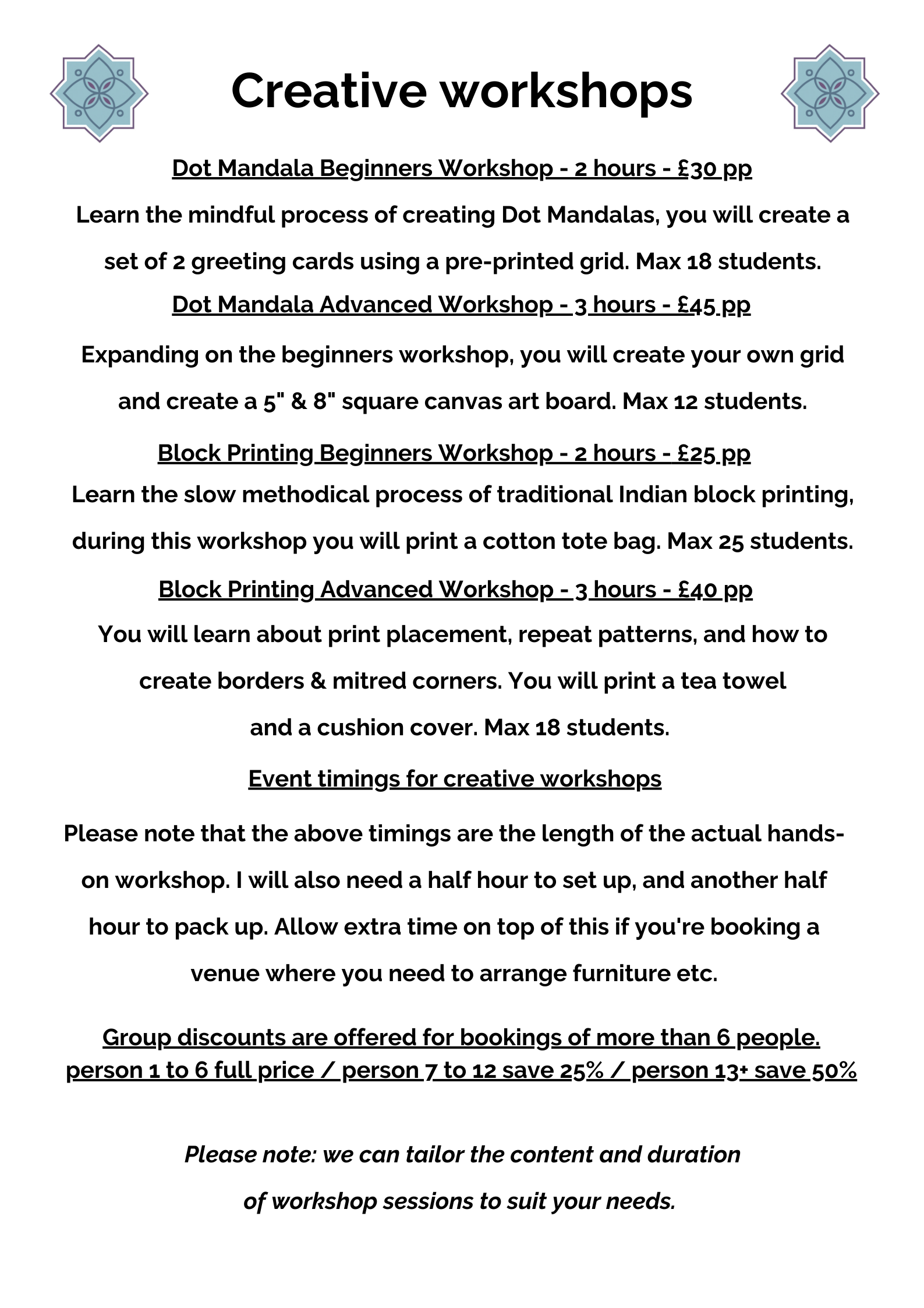 Private Booking: Dot Mandala Workshops - Image 3