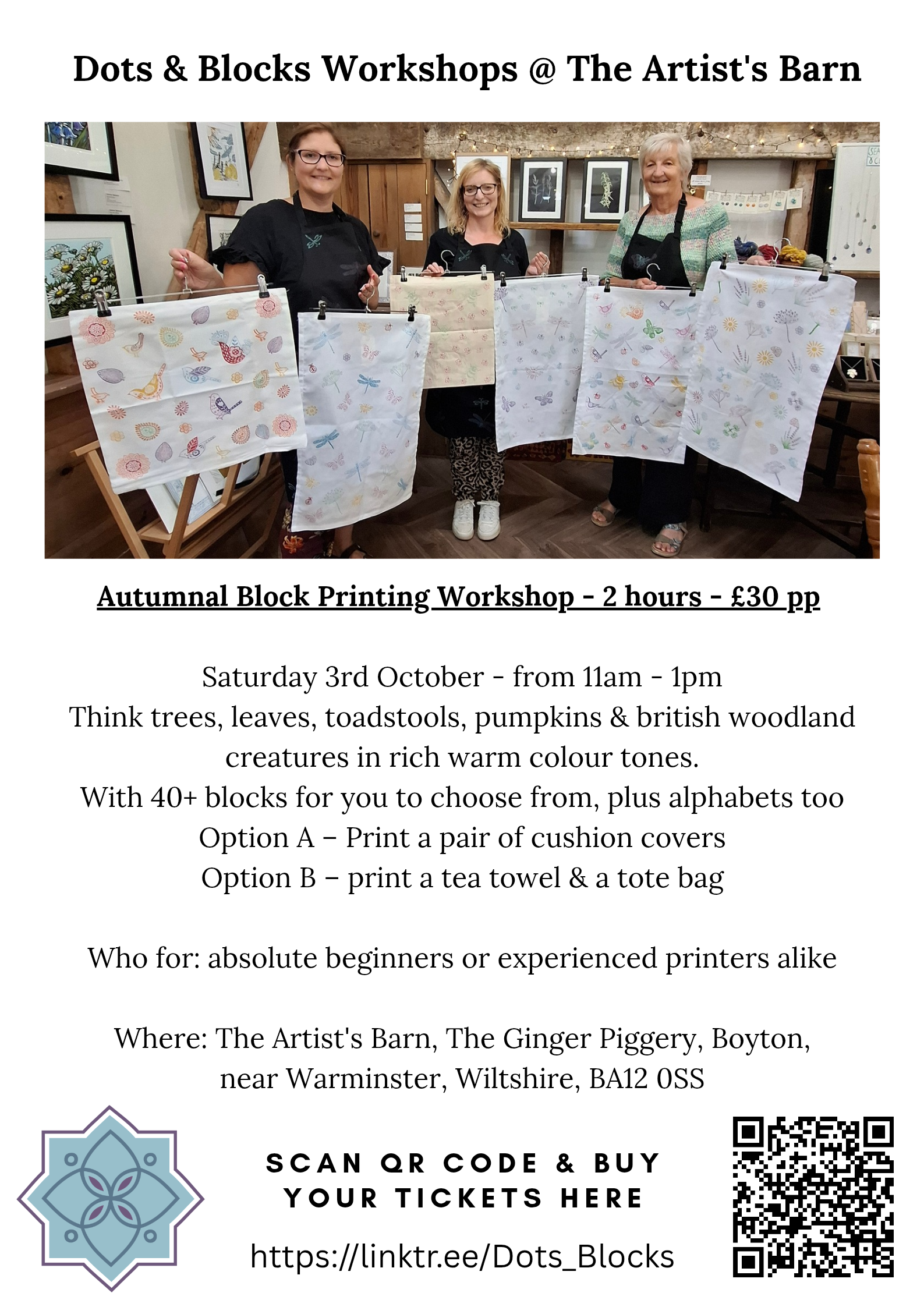 Block Printing Workshops - Adults only - Image 2