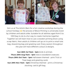 School Holidays Block Printing Workshops